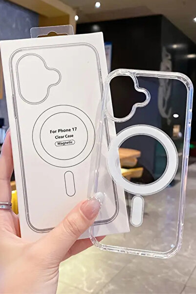 WANNA PROTECT Iphone 17 Uyumlu Magsafe Destekli Şeffaf Kamera Çıkıntılı Darbe...