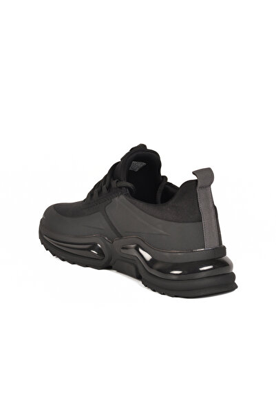 WALKWAY Siyah Bağcıklı Hafif Esnek Erkek Spor Ayakkabı Than 836 M