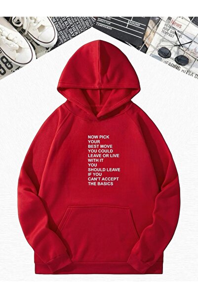 DM DOLCE MORE سترة رياضية كبيرة الحجم بقلنسوة مطبوعة من القطن الممشط بثلاثة خيوط