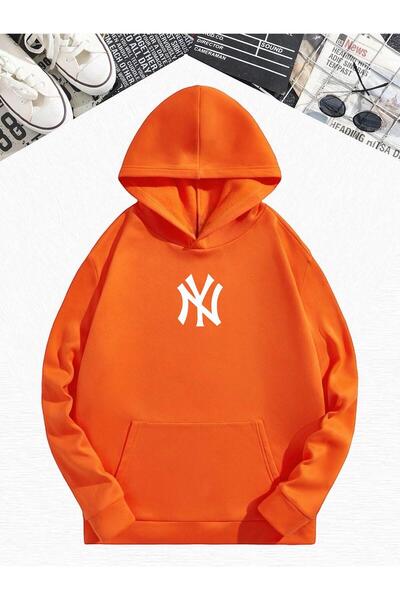 DM DOLCE MORE سترة رياضية كبيرة الحجم بقلنسوة مطبوعة من قماش القطن الممشط بثل...