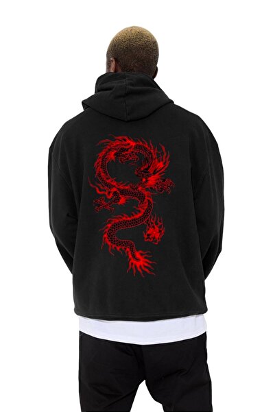 DM DOLCE MORE Φούτερ με κουκούλα με στάμπα 3 ίνες χτενισμένο βαμβάκι