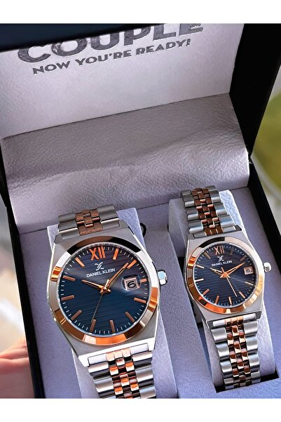 Daniel Klein Special Boxed Men's and Women's Steel Band Couple's Exclusive 3 Atm Water Resistant Couple's Watch Cf.Dk.13861.8