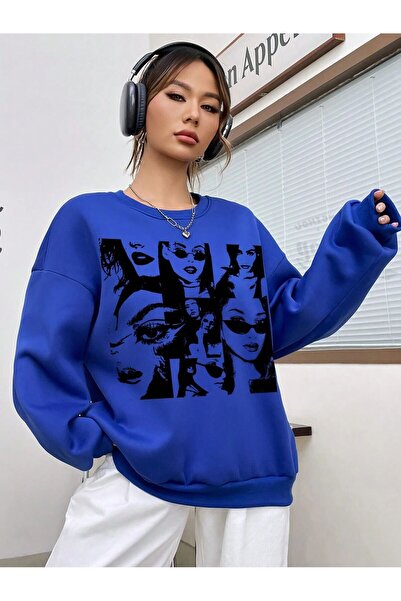 DM DOLCE MORE سترة رياضية للجنسين مطبوعة على الوجه من قماش القطن الممشط بثلاث...