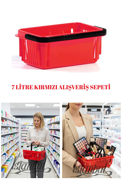 Manken İstanbul 7 Liter Cosmetic and Bijouterie Basket - 2 Pieces Stationery and Hardware Basket