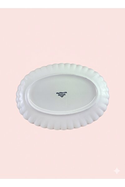 Kütahya Porselen Bone Luz Form 27 Cm Kayık Tabak ( Amblemli )