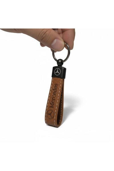 imza direksiyon kılıfı Mercedes Yazılı Ve Logolu Anahtarlık (KAHVERENGİ ) TER...