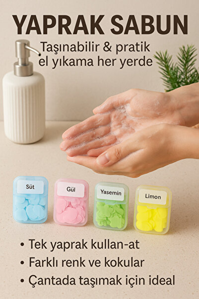 Amentes 100 Yaprak Parfümlü Eriyen Mini Kağıt Sabun Öğrenci Çocuk Okul Dezenf...