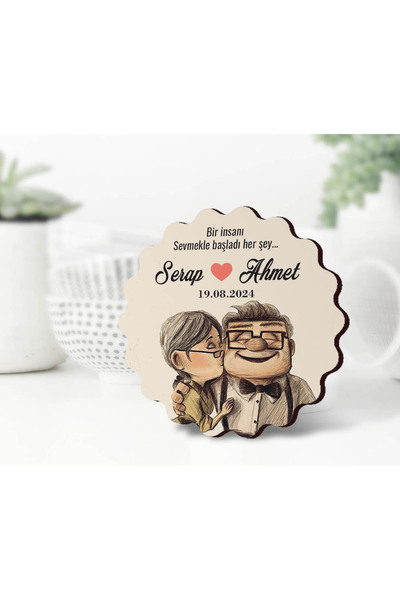 Tasarım Şeker 50 Adet Nikah Hatırası, Düğün Hatırası, Nişan Hatırası Magnet -...