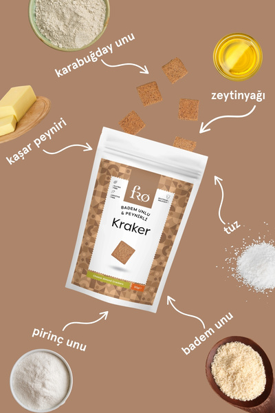 FRO 5'li Glutensiz Katkısız Sağlıklı Atıştırmalık Kraker, Yulaflı Cevizli Çikolata, Granola Bite