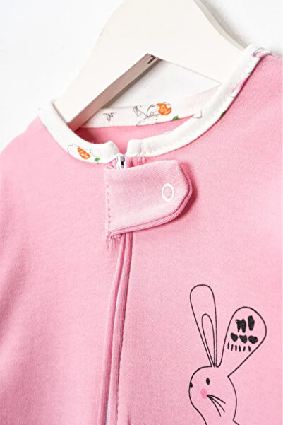 Bamoola for Babies 100% Cotton 9-12-18 Months Carrot Organic 3-Piece Cuffed Romper Without Booties (Baby Girl Boy)