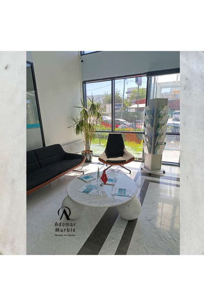 adomarmarblehandmadeandluxury ADOMAR 40 Yükseklik 120 Çap, Mermer Orta Sehpa,...