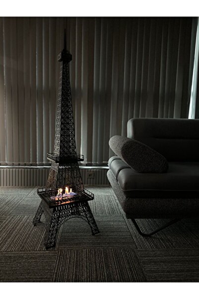 Genel Markalar Paris Eyfel Kulesi Bacasız Şömine Metal 140cm