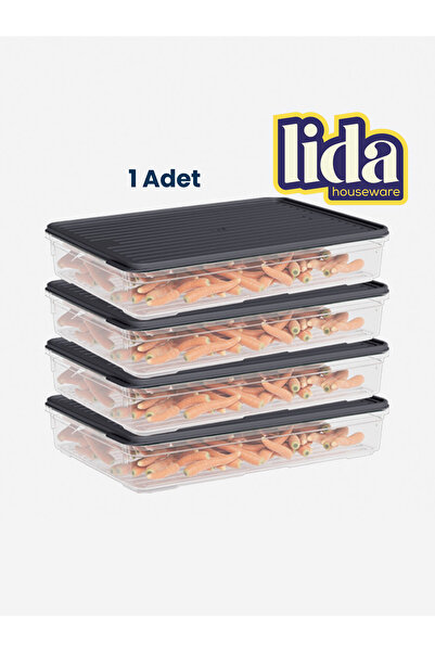 Lida Houseware 2200 ml Smart Plastic Storage Container