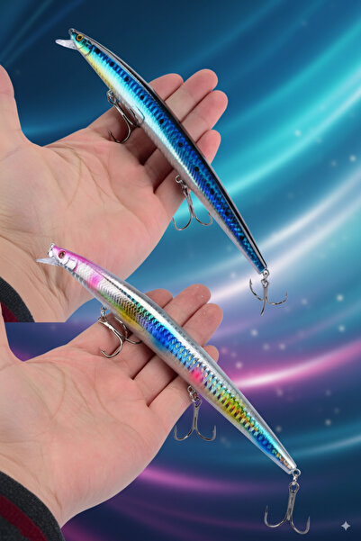 usmtekno Rapala Lures Balık Yemi Yapay Yem Suni Yem Maket Balık Jig Yem 2 Adet 18cm 24gr Karışık Çok renkli