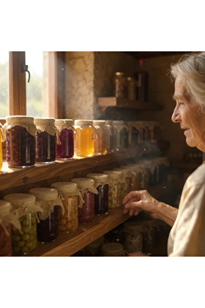 El Emeği 25 Pieces of Jute Fabric (Canvas) Jar Lid Cover and Beaded Binding Rope