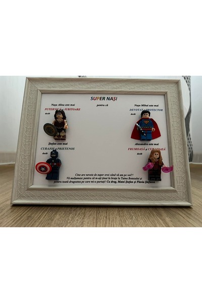 OEM Tablou Personalizabil Nasi 4 SuperEroi, 15x20 cm, WhatsApp: 0752578871