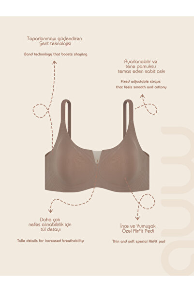 AUW Seamless Invisible Bra Without Underwire - Airfit