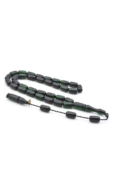 Murty99 Капсуловидни молитвени мъниста от зелено и черно, изстискани от кехли...