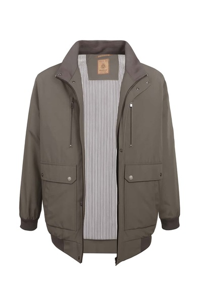 tambattal Plus Size Cotton Seasonal Coat with Ribbing (Extra Wide Fit)