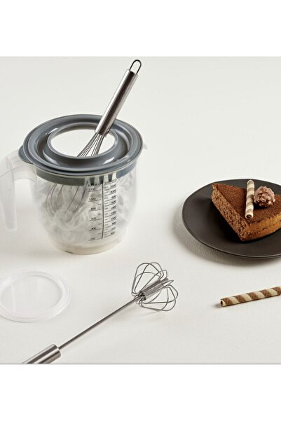 Online Home Market 2200ml Mixer Cup with Lid and Measure - with Protection Lid, Bpa Free, Food Contact Suitable