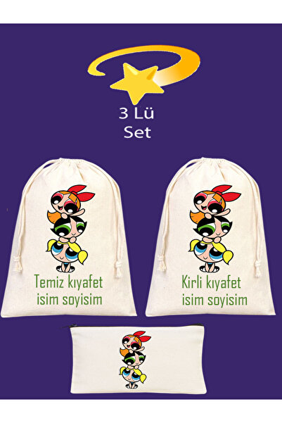 Boom town %100 Pamuk Ham Bez Çocuk Kıyafet Kesesi, Bebek Çanta Organizer 35x4...