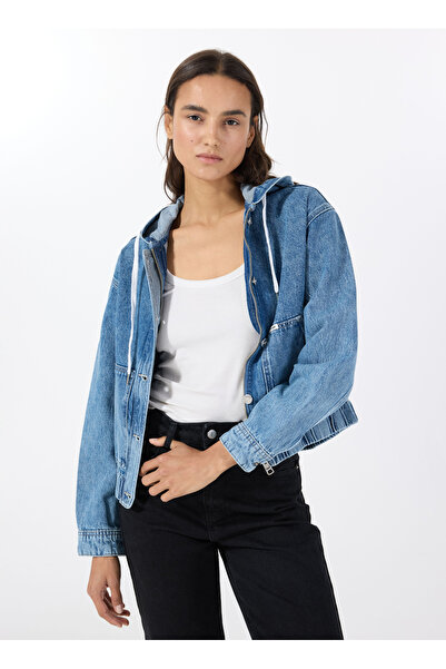 WRANGLER Loose Fit Mavi Kadın Ceket W2510739381-Denim Ceket