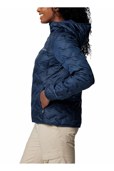 Columbia Lacivert Delta Ridge II Down Kapüşonlu Kadın Kaz Tüyü Mont 208825146...
