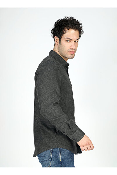 Lee Cooper Regular Fit Anthracite Men's Shirt 251 Lcm 241006 Francis Antrasi̇t