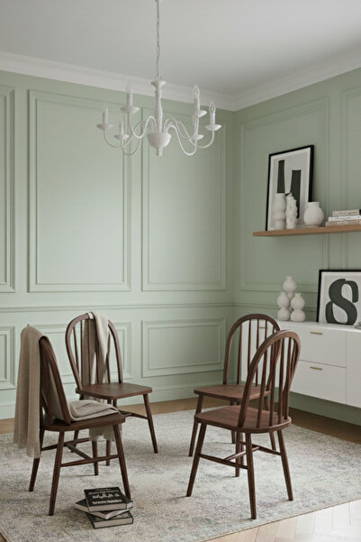 Woodenbend Milena Ceviz Rengi Kayın Ağacı Sandalye 4’lü Set – İskandinav Mode...