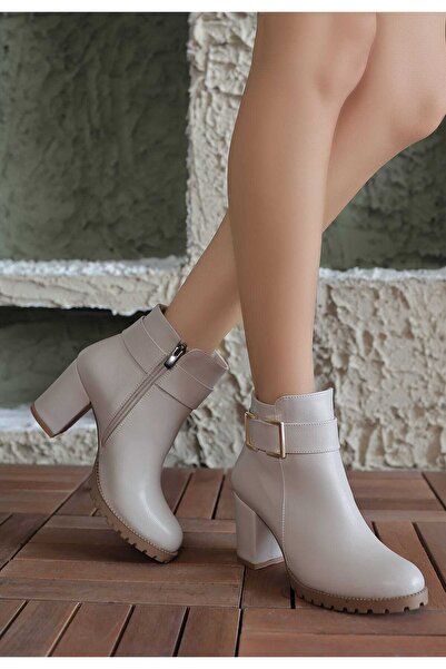 VİP SMR MODA Γυναικείες μπότες Άνετες για καθημερινή χρήση Αδιάβροχες με λεπτομέρεια αξεσουάρ στο πλάι