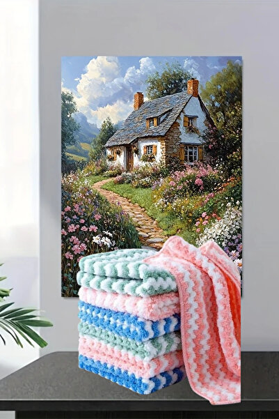 IVORY قطعتان من قماش التنظيف الناعم المصنوع من الألياف الدقيقة، قماش مطبخ مقاوم للبقع ولا يسبب الروائح (30 × 30 سم)