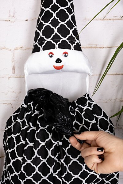 Morlay Çok Amaçlı Lastikli Poşetlik , Poşetler Için Sevimli Dekoratif Düzenleyici Mutfak Aksesuarı & Siyah