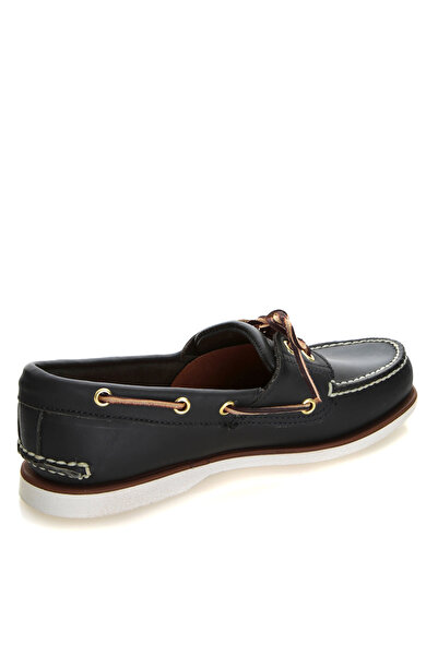 Timberland Dark Navy Blue Men's Leather Casual Shoes Classic Boat 2 Eye