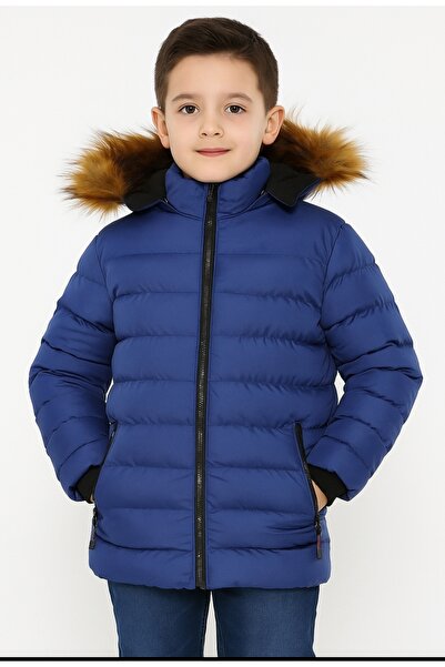 X-boss-x fahion Kız Çocuk Erkek Çocuk Çıkabilir Kapüşon Fermuar Kapamaelyaf Dolum Içi Polar Su Geçirmez Şişme Mont