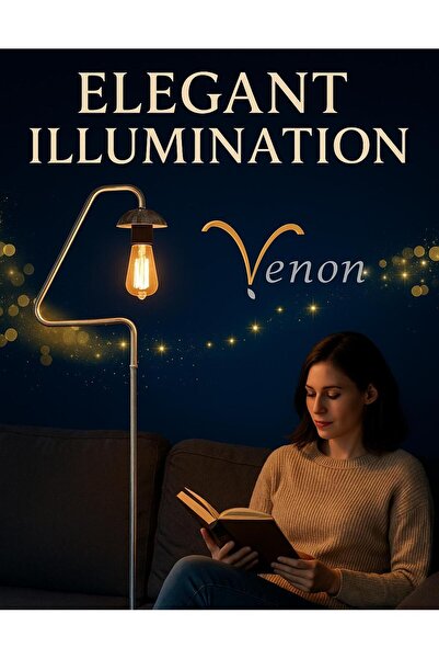 VENON Lambader Köşe Lambası Üçgen Siyah Gümüş Patine Retro Salon Dekoratif E-27 Ampule Uyumlu Dekorasyon