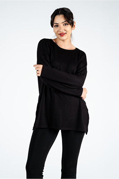 Kyron Black Knitwear Long Sleeve Bluse