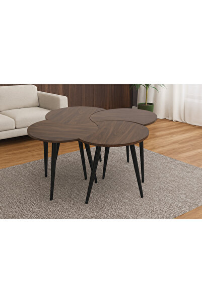 SAHABA طقم طاولات 4 قطع بني 2305