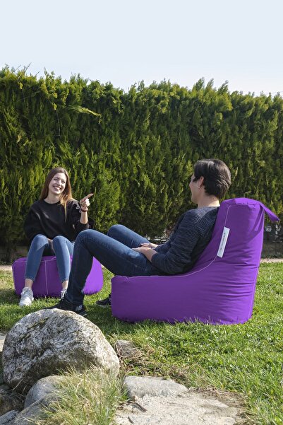 EARMUT Eva Spor Dikiş Armut Koltuk Mor