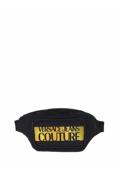 VERSACE JEANS COUTURE Siyah - Altın Erkek 35x15x9 cm Bel Çantası 75YA4B98