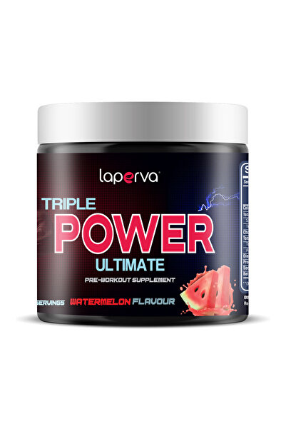 Laperva لابيرفا تريبل باور ألتيميت بري ورك آوت، بطيخ، 360 غرام، مع الكرياتين وبيتا ألانين والكافيين