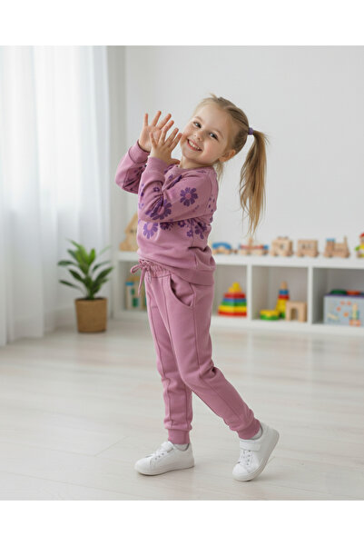 Ege Bebek بدلة رياضية موسمية للفتيات، مطبوعة بالزهور، سروال رياضي، 2-10 سنوات...