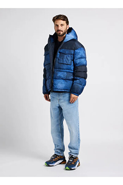 Armani Exchange Blue Spray P./Navy Navy Blue Men's Coat 6Rzk30 45Aj