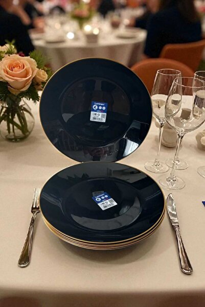 Luminarc 6 Adet Arcopal Zelie Special Altın Yaldızlı 25 Cm Servis Tabağı