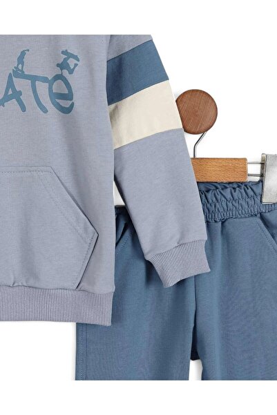 Ege Bebek Boys' Seasonal Skate Printed Sweatshirt, 7-10 Years Old Tracksuit Set