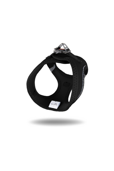 Tailpetz Air-Mesh Küçük ve Orta Irk Kedi Köpek Göğüs Tasması - Yumuşak, Nefes Alabilir, Dayanıklı Siyah