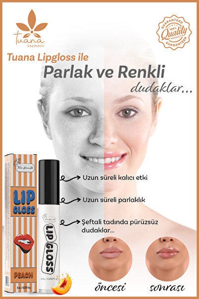 Tuana Kozmetik Şeftalili Dudak Dolgunlaştırıcı Ve Parlatıcı Lip Gloss