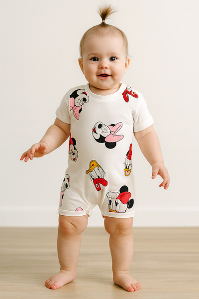 GMG Baby بذلة قصيرة الأرجلDucky & Mouse