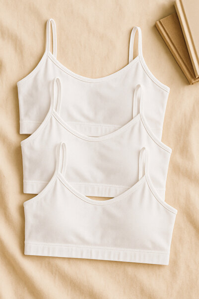 nesterinzar Women's 3-Pack Padded Sports Bra with String Straps Half Tank Top