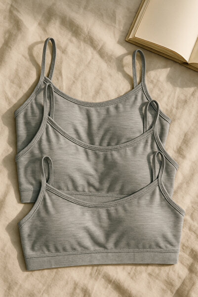 nesterinzar Women's 3-Pack Padded Sports Bra with String Straps Half Tank Top