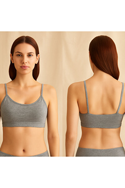 nesterinzar Women's 3-Pack Padded Sports Bra with String Straps Half Tank Top